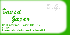 david gajer business card